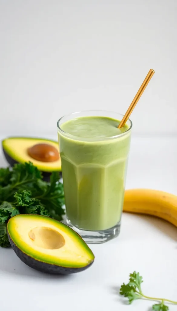 Creamy Kale Avocado Smoothie