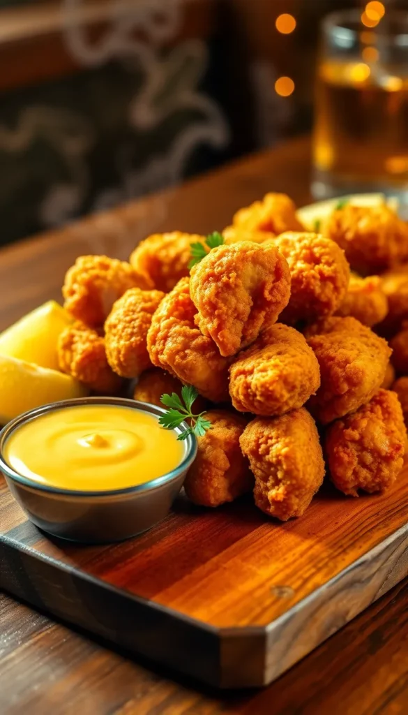Crispy Chicken Bites with Honey Mustard Dip