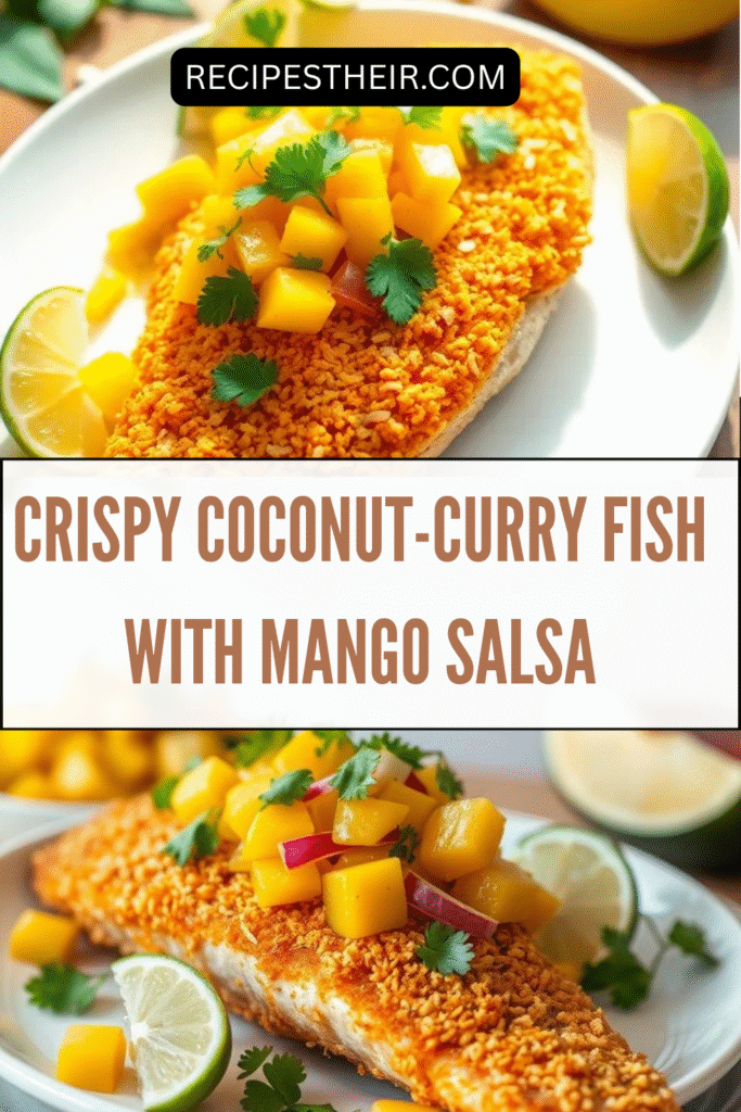 Crispy Coconut-Curry Fish with Mango Salsa