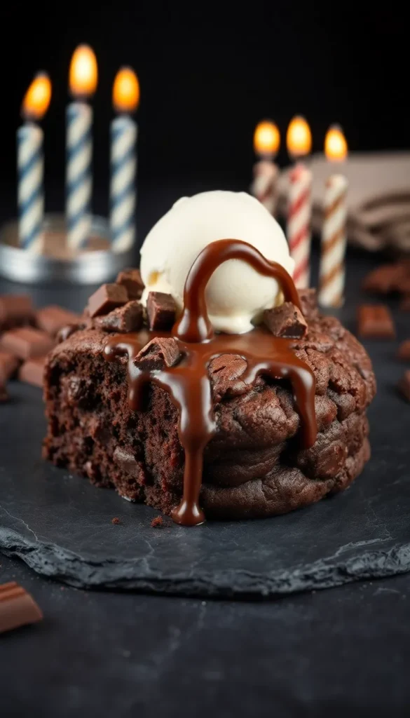 Double Chocolate Birthday Cookie Cake