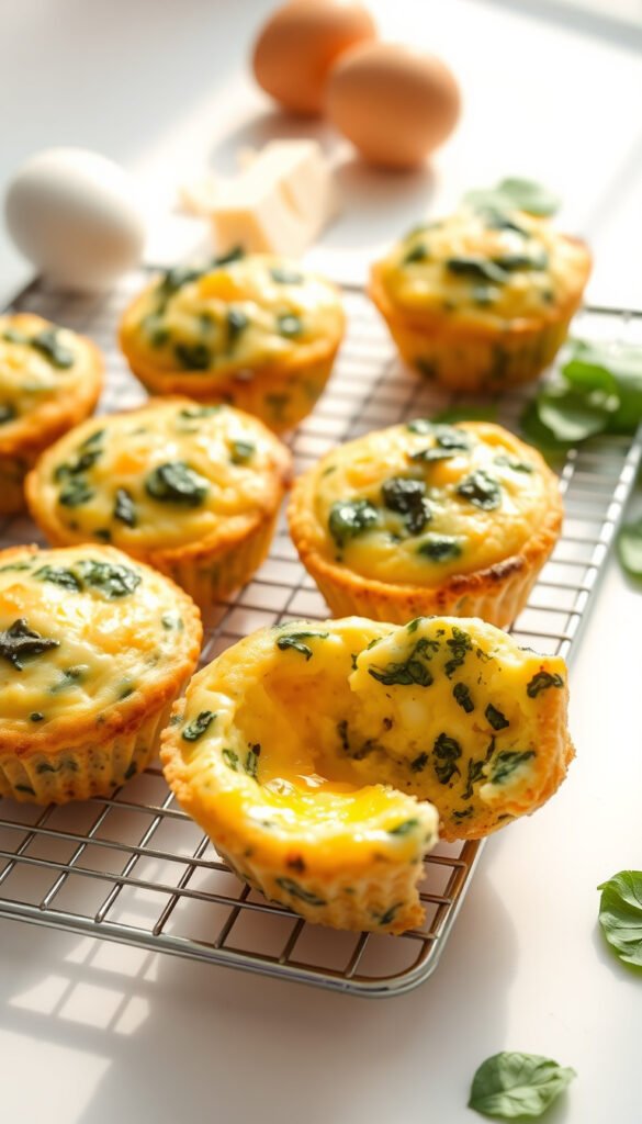 Egg Muffins with Spinach and Cheese