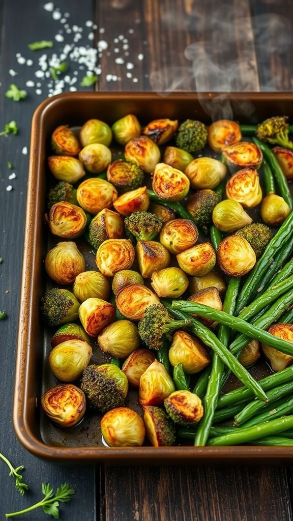 Garlic Butter Roasted Frozen Vegetables