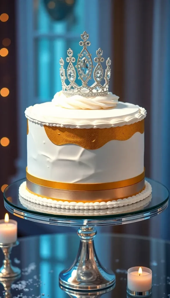 Gold and White Glam Cake