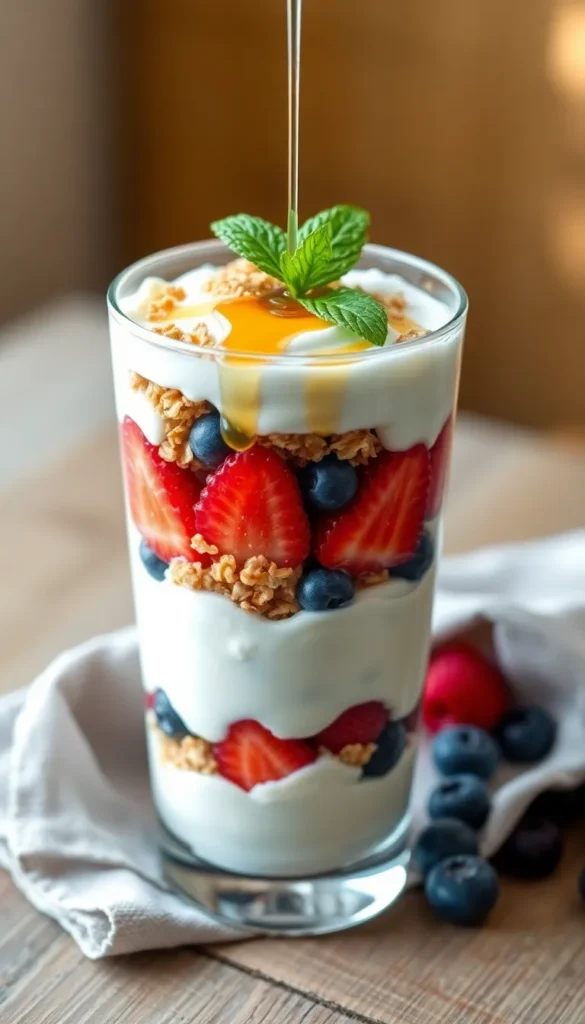 Greek Yogurt Parfait with Fresh Berries