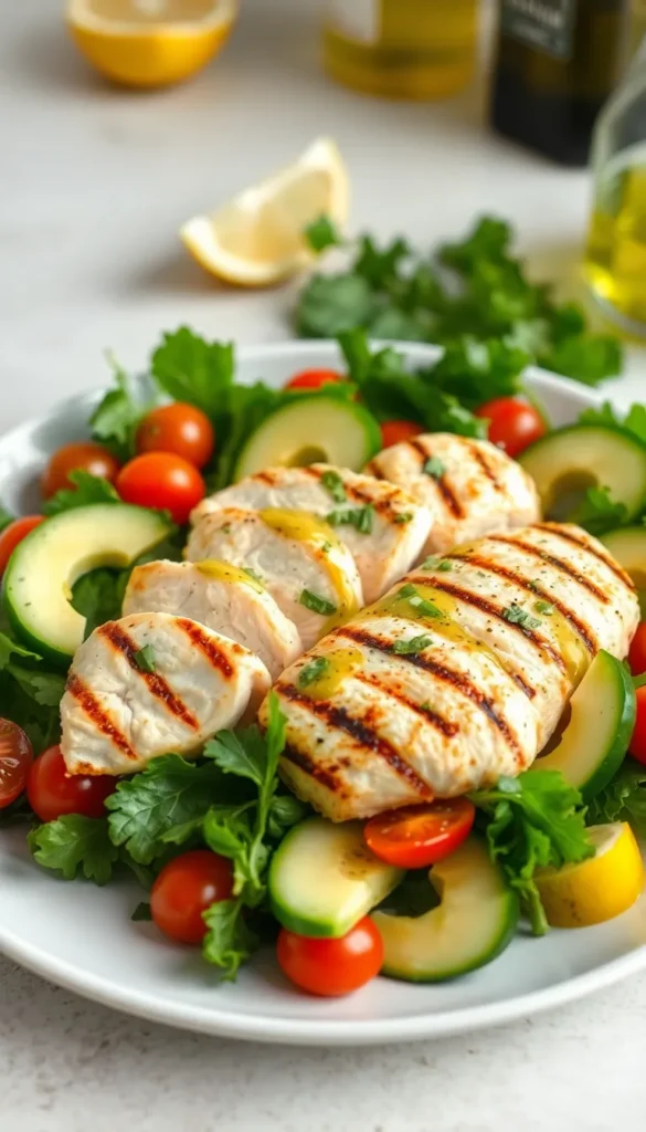Grilled Chicken Salad with Lemon Vinaigrette