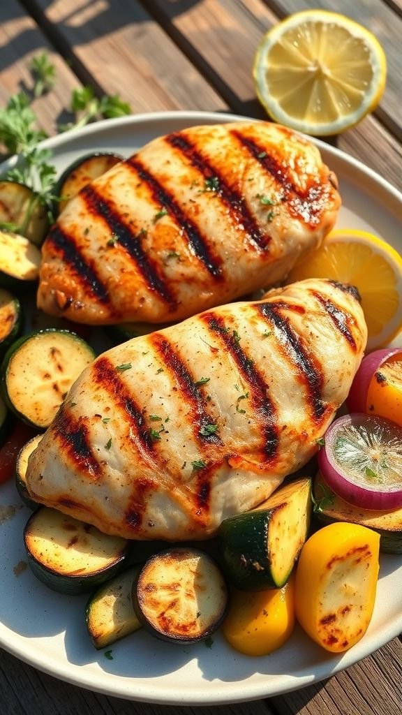 Grilled Chicken with Summer Vegetables