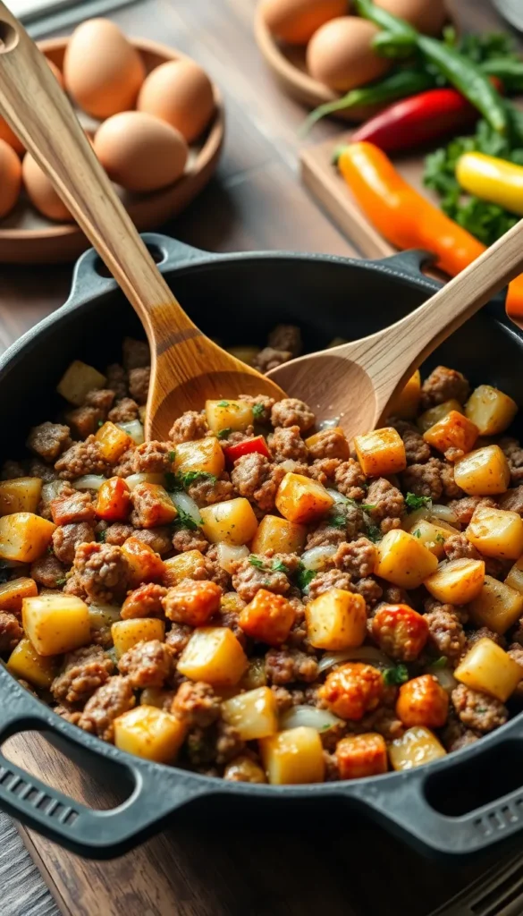 Ground Sausage and Potato Skillet