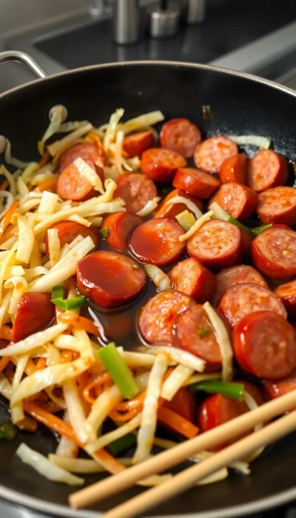 Kabasa and Cabbage Stir-Fry