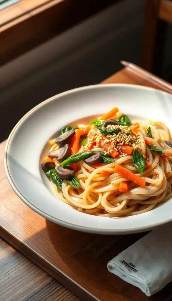 Korean Japchae (Glass Noodles with Vegetables)