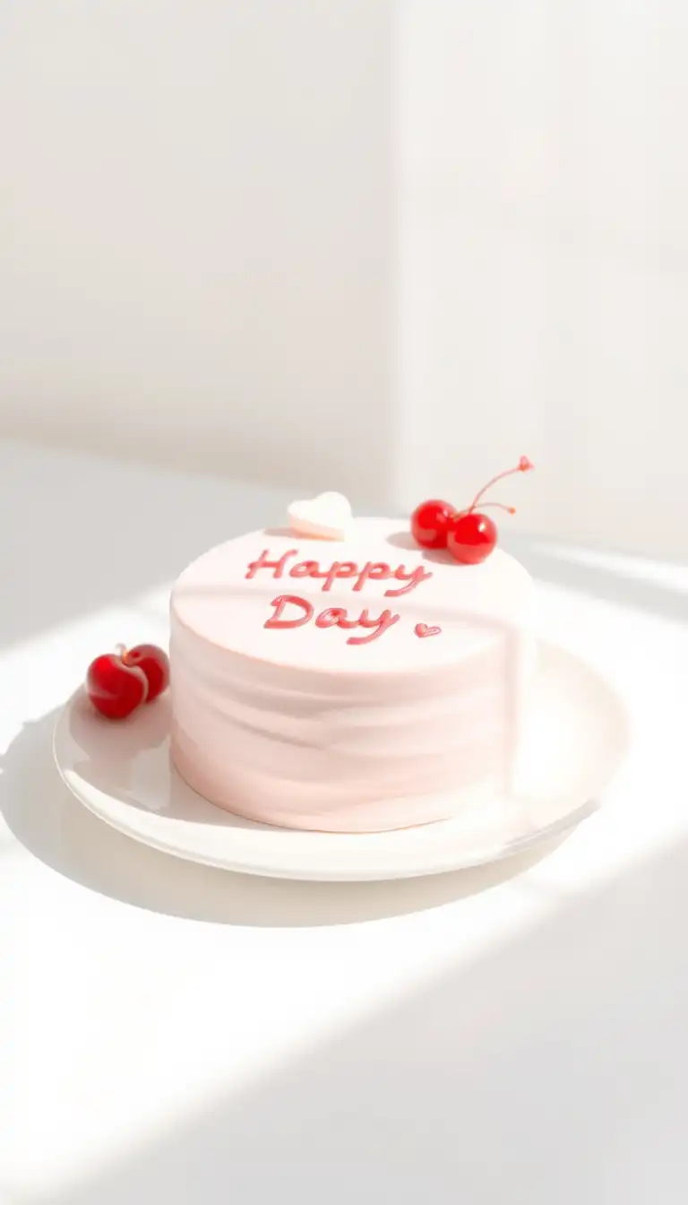 Korean Minimalist Cake Aesthetic