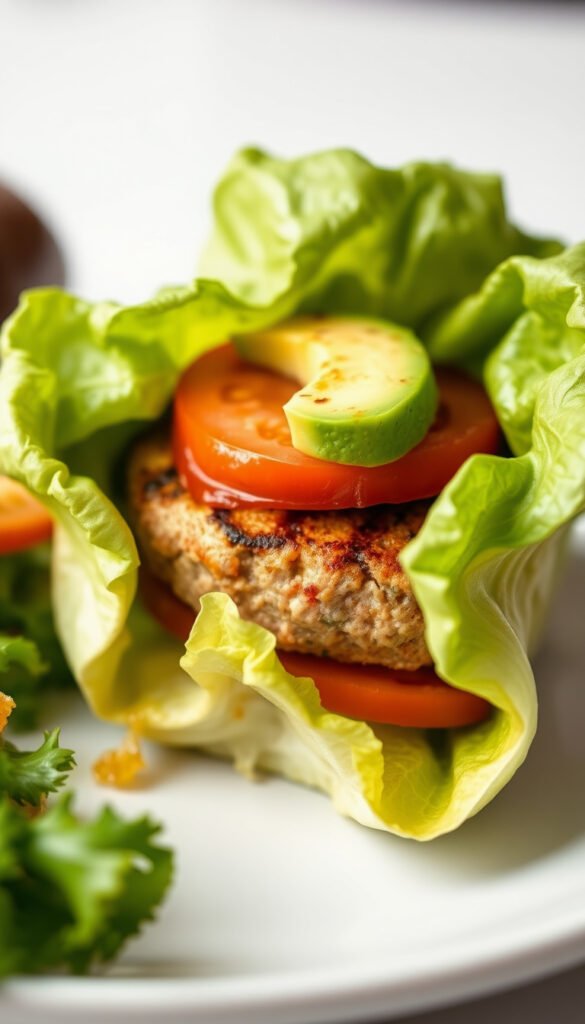 Lettuce-Wrapped Turkey Burgers