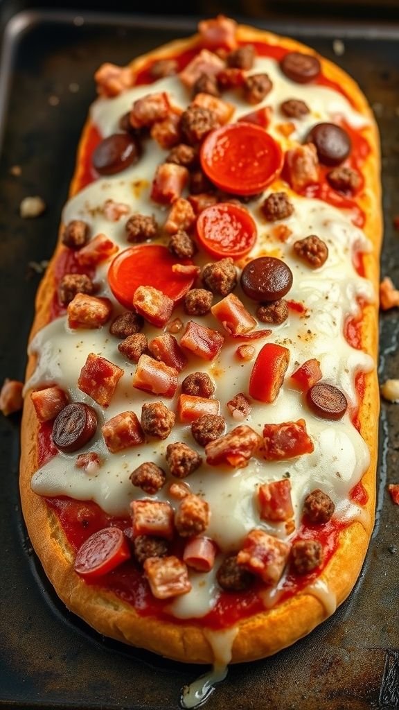 Meat Lovers French Bread Pizza