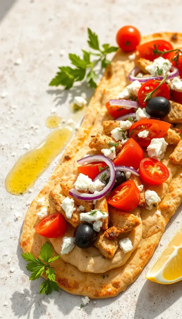 Mediterranean Chicken Flatbread