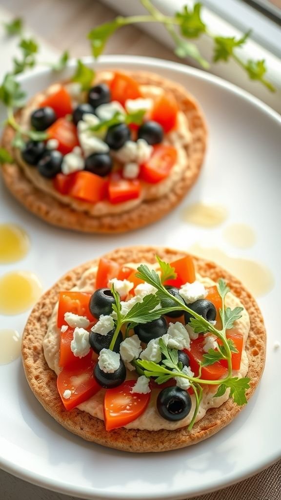 Mediterranean Pita Bread Pizza