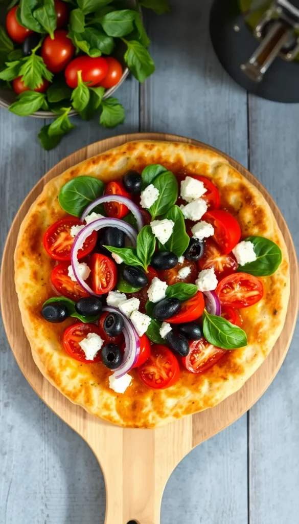 Mediterranean Veggie Flatbread