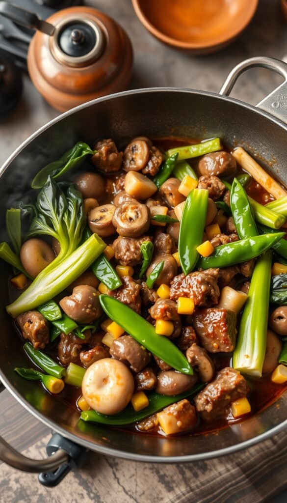 Mixed Asian Vegetable and Beef Stir Fry