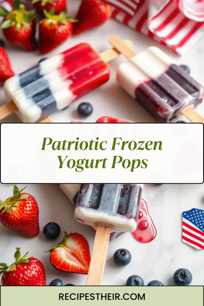 Patriotic Frozen Yogurt Pops