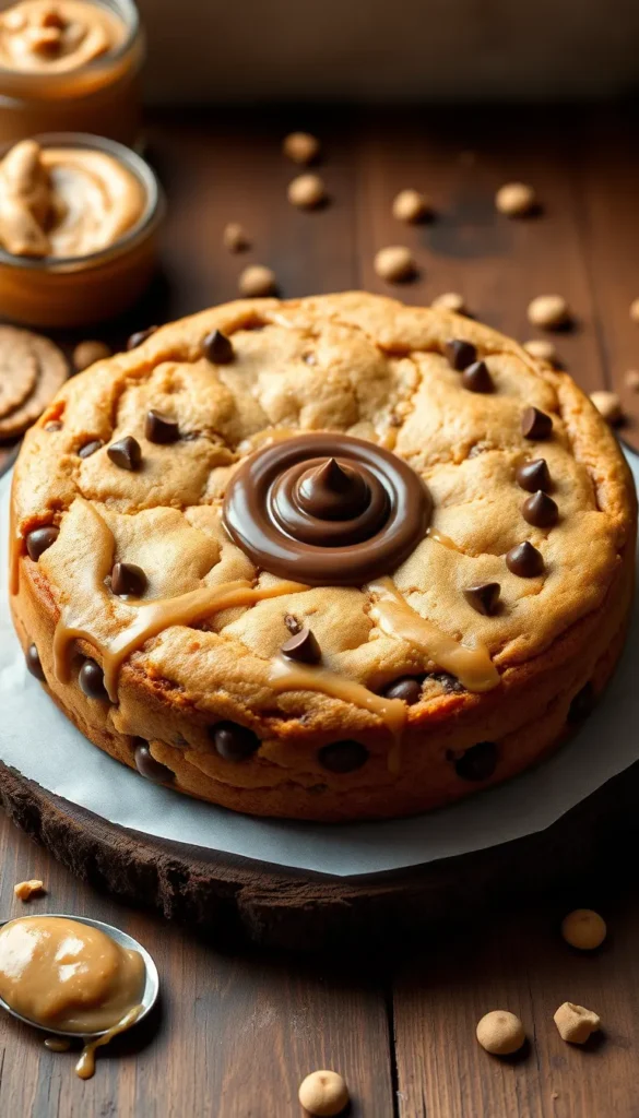 Peanut Butter Chocolate Chip Cookie Cake