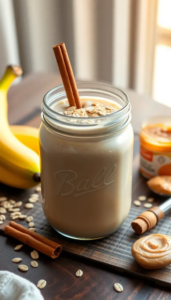 Peanut Butter Oatmeal Breakfast Smoothie