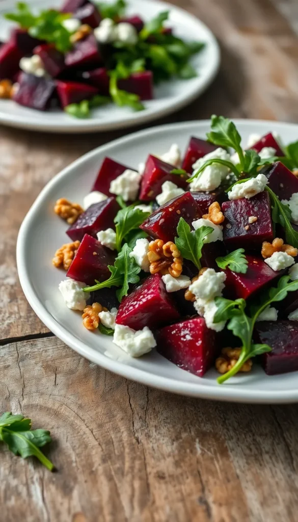 Roasted Beetroot Salad with Feta and Walnuts