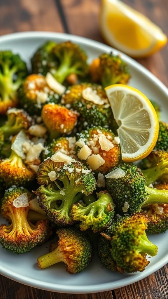 Roasted Garlic Parmesan Broccoli
