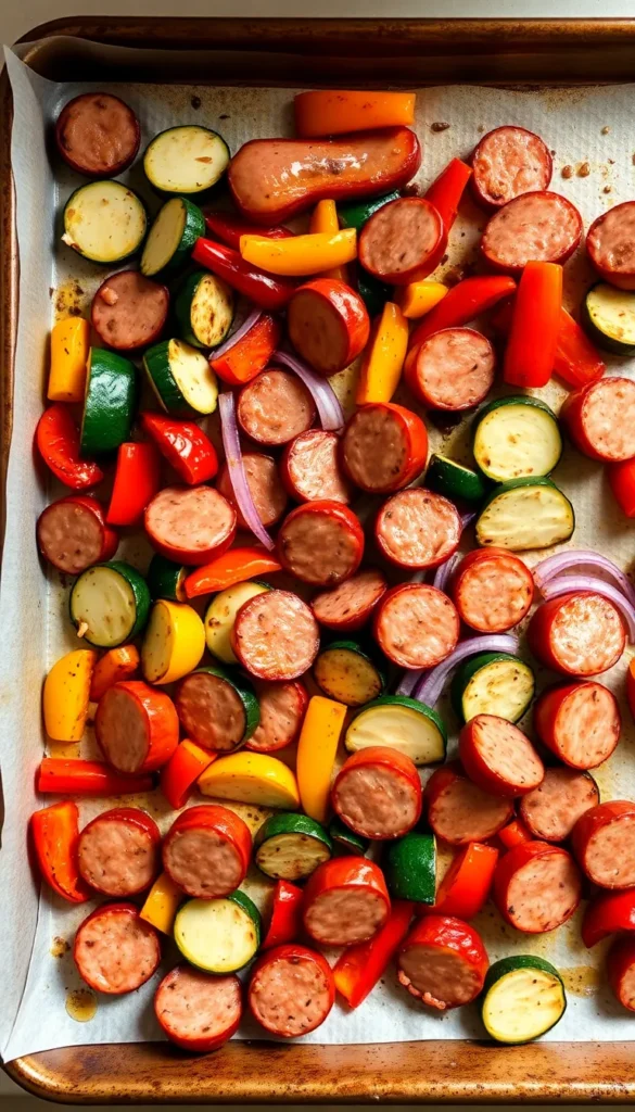 Sheet Pan Kabasa and Vegetables