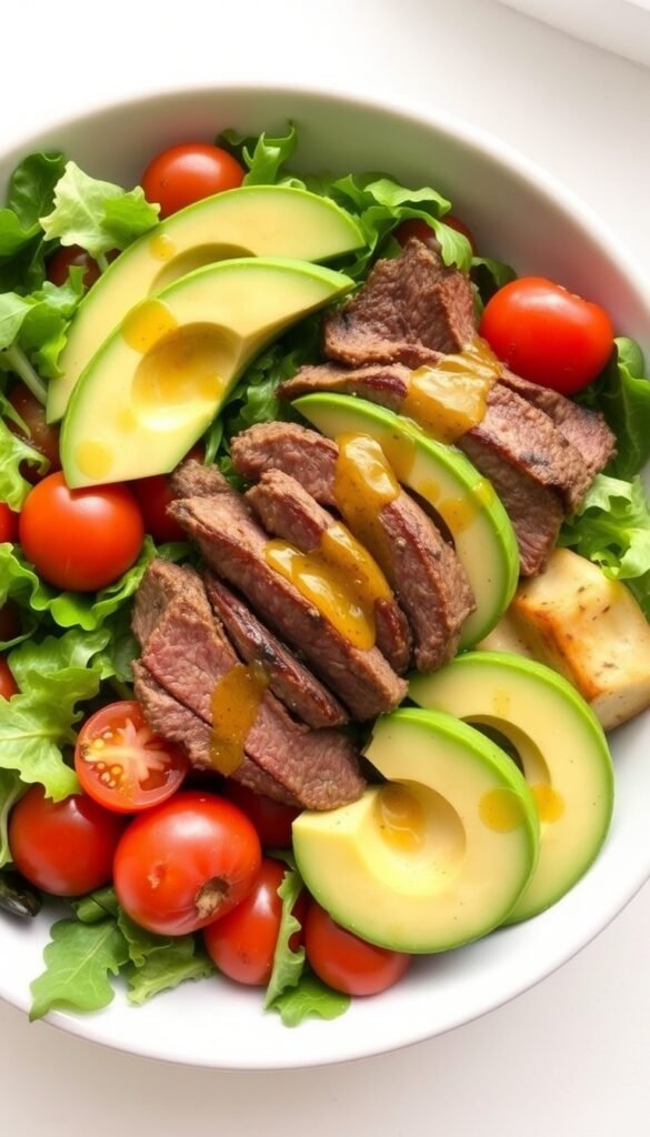 Skirt Steak Salad with Lime Dressing