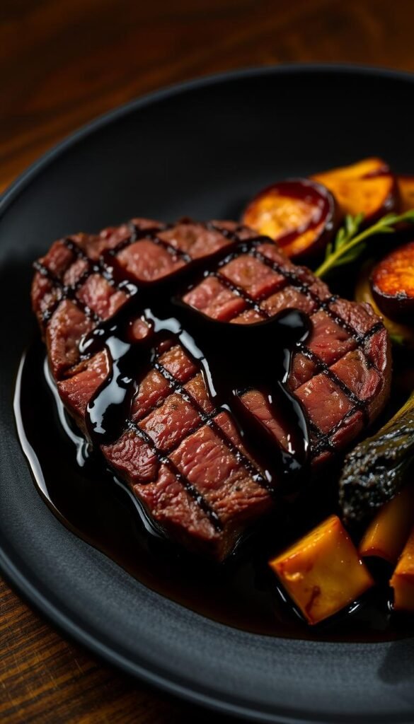 Skirt Steak with Balsamic Glaze