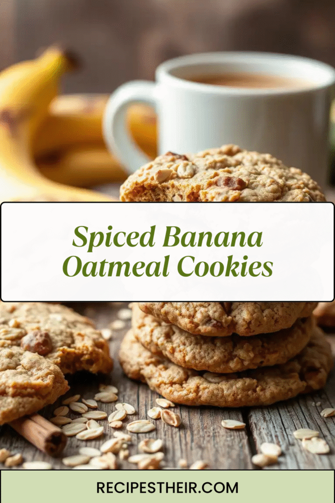 Spiced Banana Oatmeal Cookies