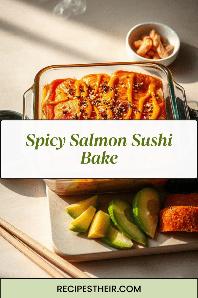 Spicy Salmon Sushi Bake