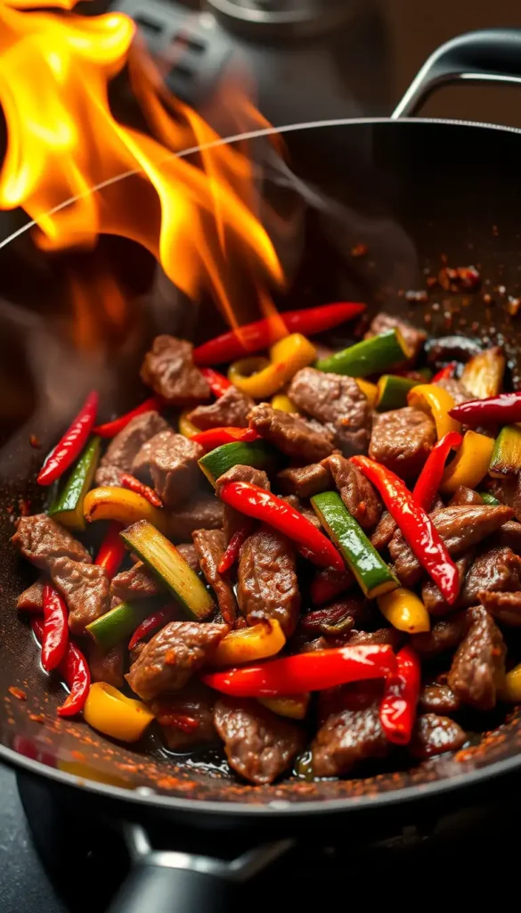 Spicy Szechuan Steak Stir Fry