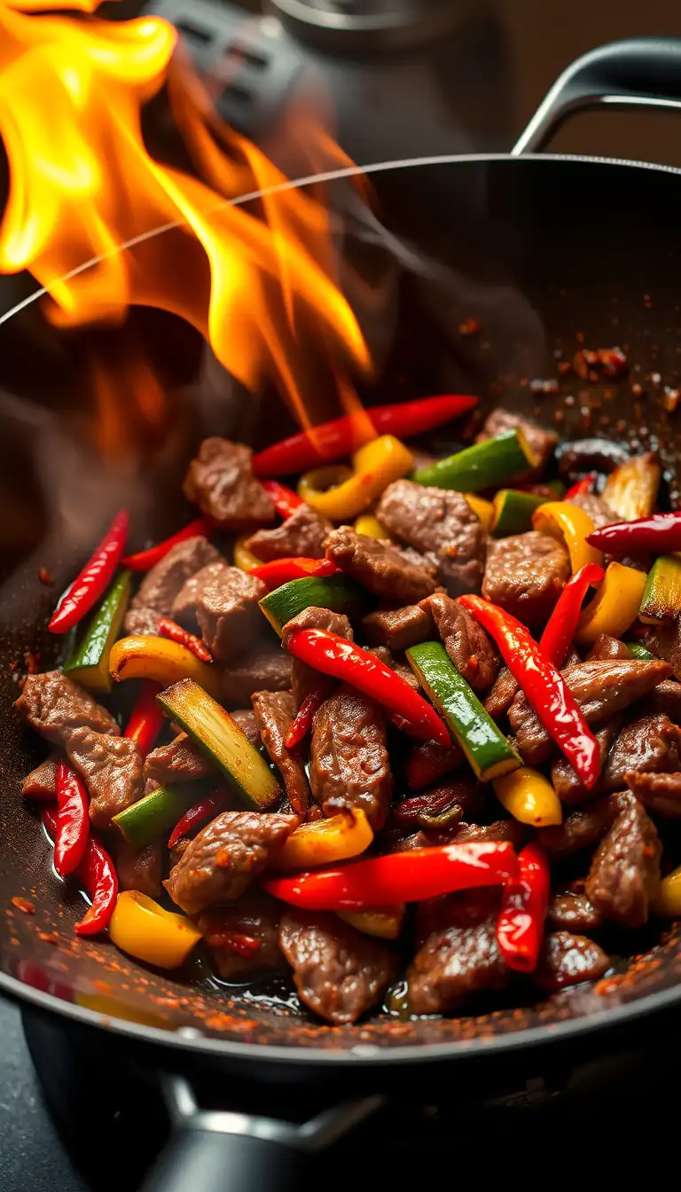 Spicy Szechuan Steak Stir Fry