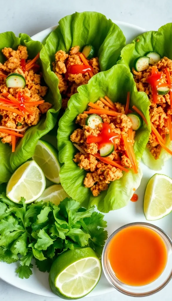 Spicy Tempeh Lettuce Wraps
