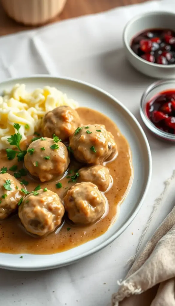 Swedish Frozen Meatballs with Cream Sauce