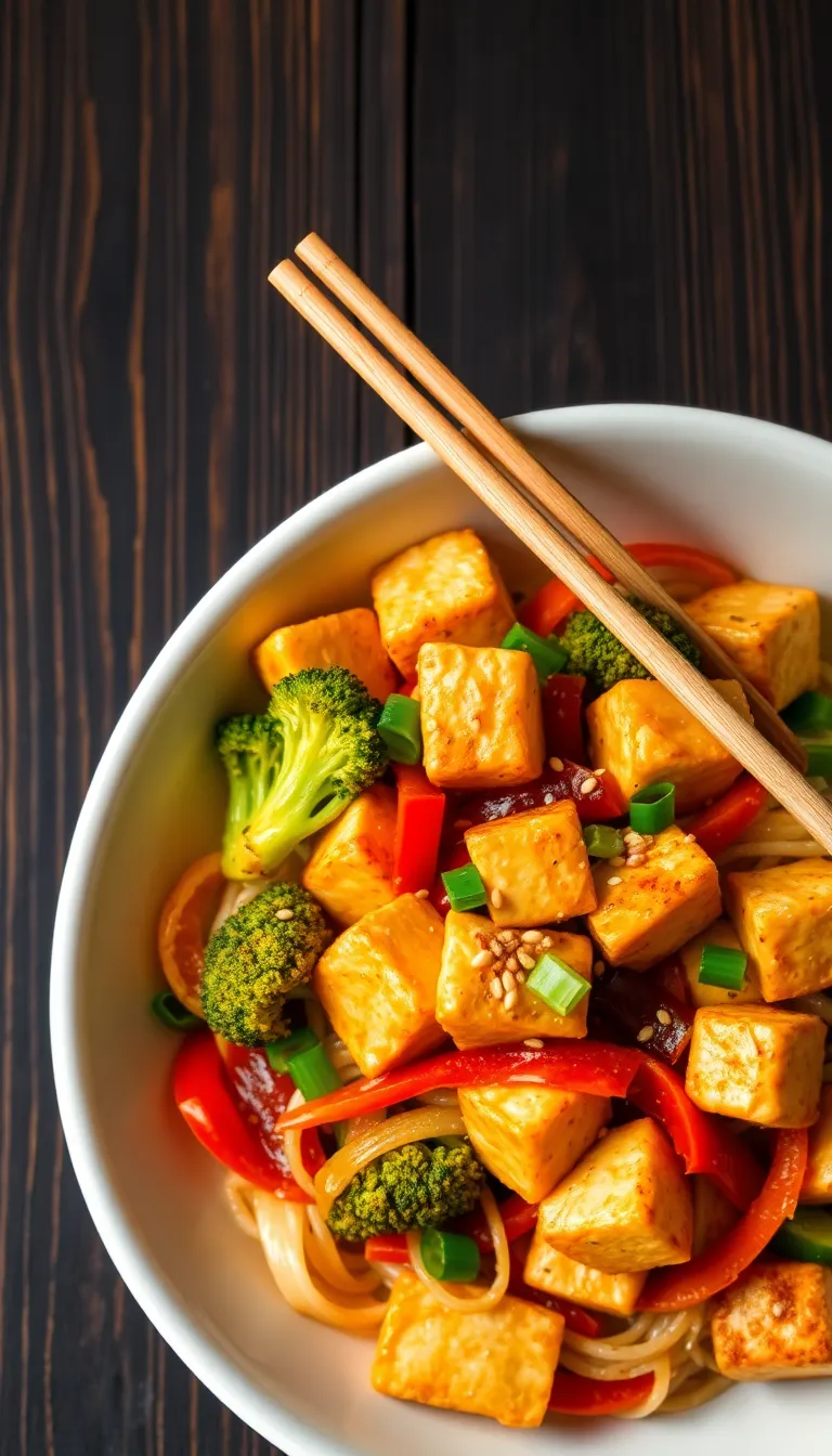 Tofu Stir-Fry with Rice Noodles