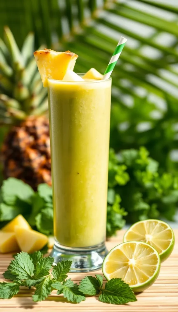 Tropical Kale Pineapple Smoothie