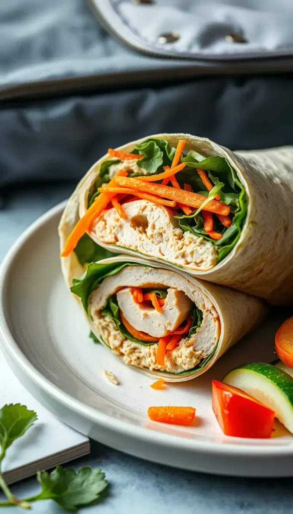 Turkey and Hummus Wrap