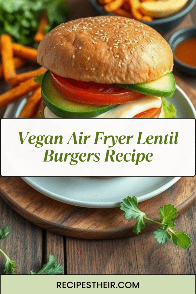 Vegan Air Fryer Lentil Burgers Recipe