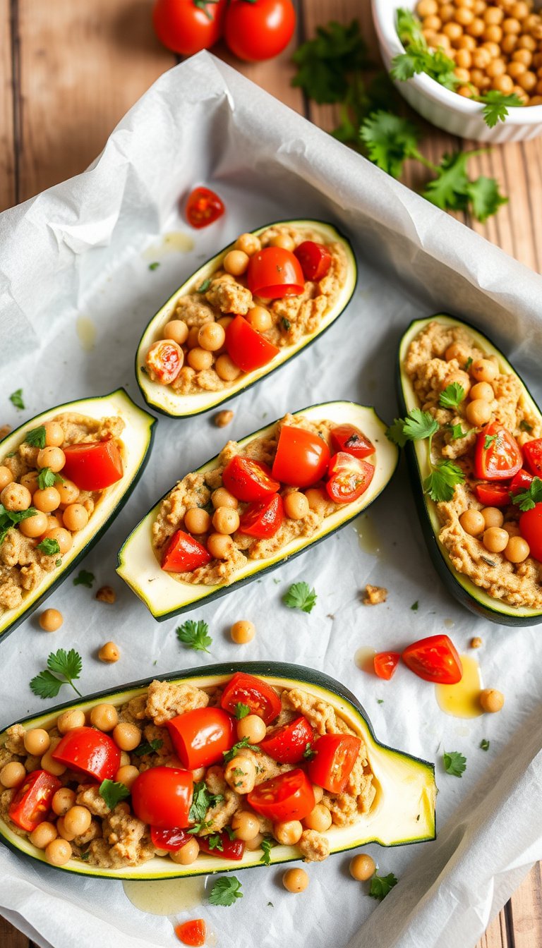 Vegan Stuffed Zucchini Boats