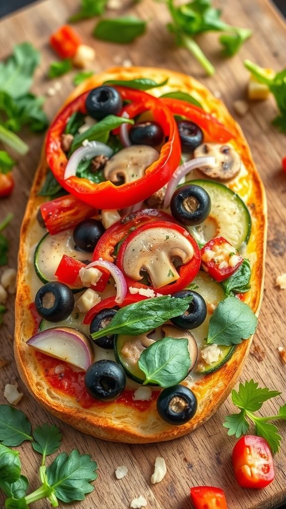 Vegetarian French Bread Pizza
