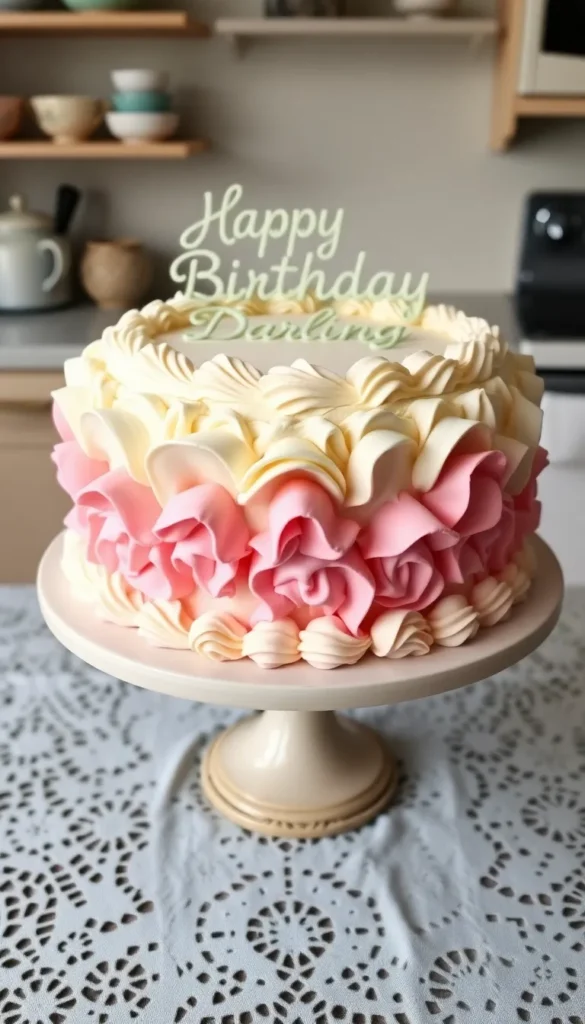 Vintage Birthday Cake Aesthetic