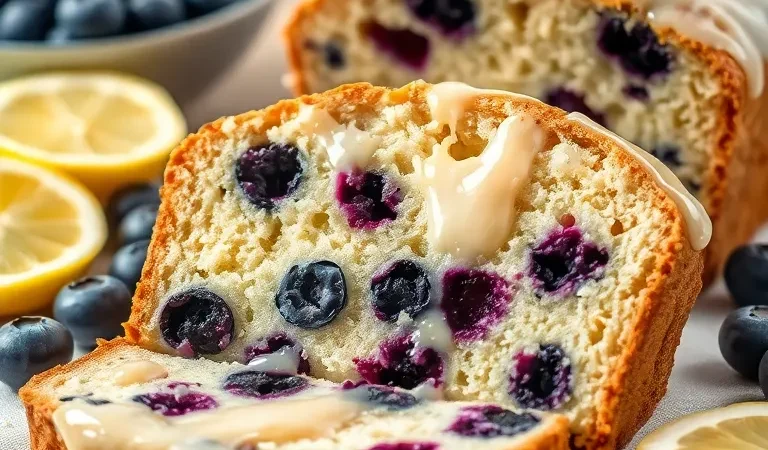 🍋 Lemon Blueberry Bread Recipe — Moist, Zesty, and Perfectly Sweet!