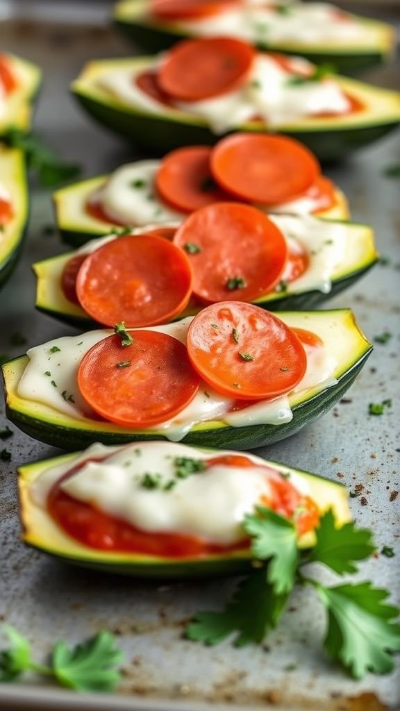 Zucchini Boat Pizza