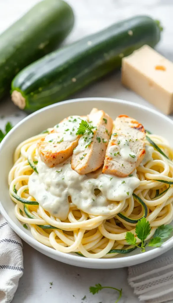 Zucchini Noodle Alfredo