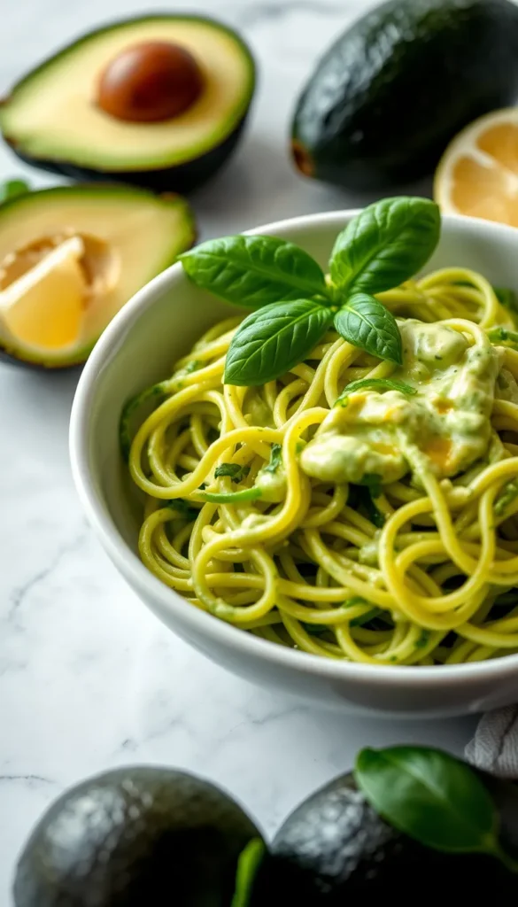 Zucchini Noodles with Creamy Avocado Sauce