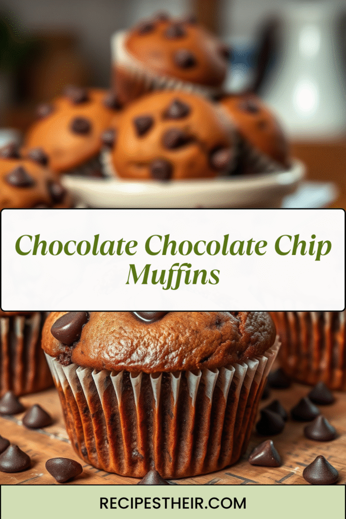 Chocolate Chocolate Chip Muffins