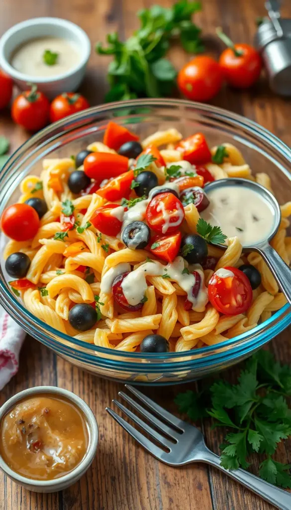 Classic Pasta Salad Dressing Recipe (Creamy)