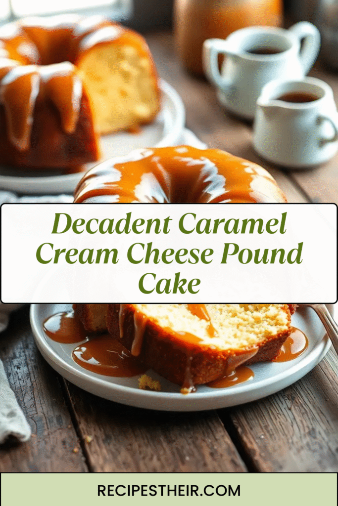 Decadent Caramel Cream Cheese Pound Cake