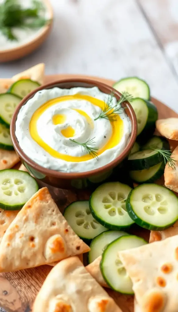 Greek Yogurt and Cucumber Dip (Tzatziki)