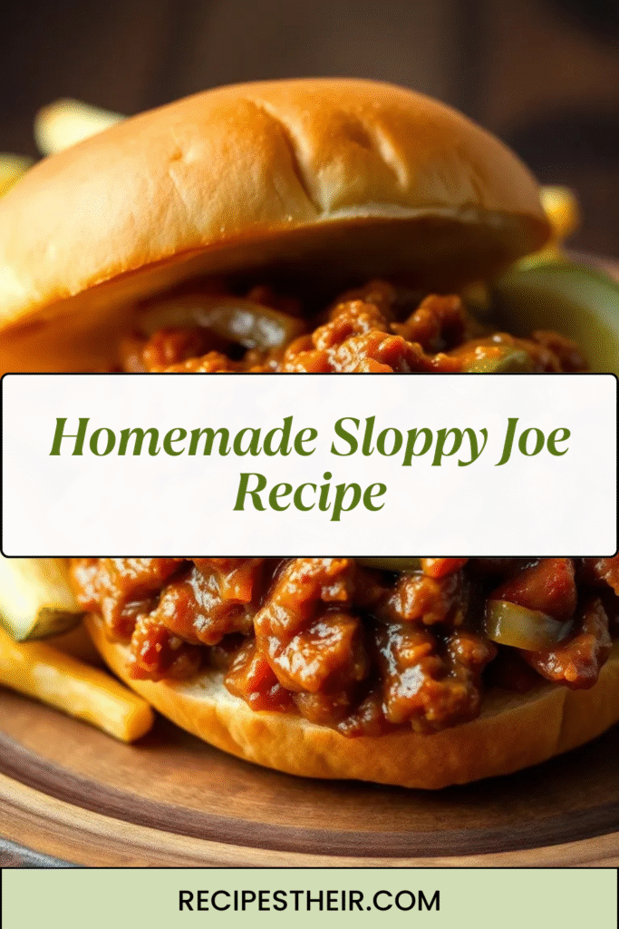 Homemade Sloppy Joe Recipe